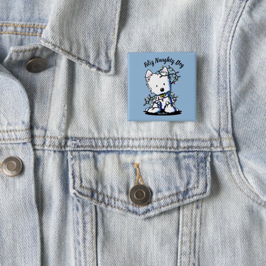 KiniArt Delighted Westie Button (Beispiel)