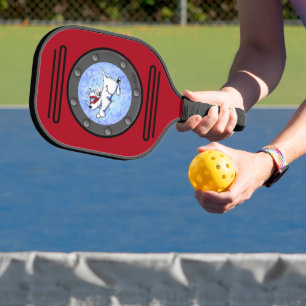 KiniArt Diving Westie Porthole Pickleball Schläger