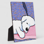 KiniArt Dog Tired Bichon Fotoplatte (Seite)