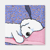 KiniArt Dog Tired Bichon Magnet (Vorne)
