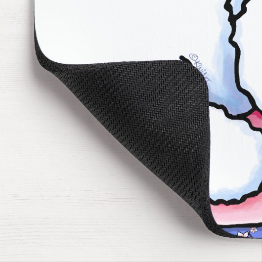 KiniArt Dog Tired Bichon Mousepad (Ecke)