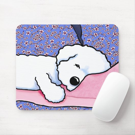 KiniArt Dog Tired Bichon Mousepad (Mit Mouse)