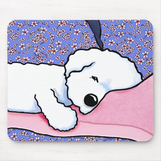 KiniArt Dog Tired Bichon Mousepad (Vorne)