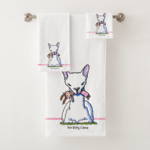 KiniArt Dolly Lama  Badhandtuch Set