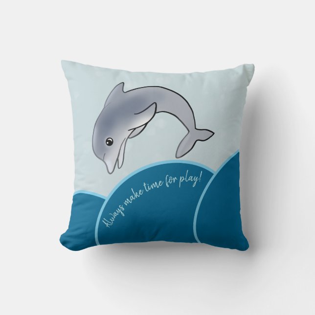 KiniArt Dolphin Ocean Kissen (Vorderseite)