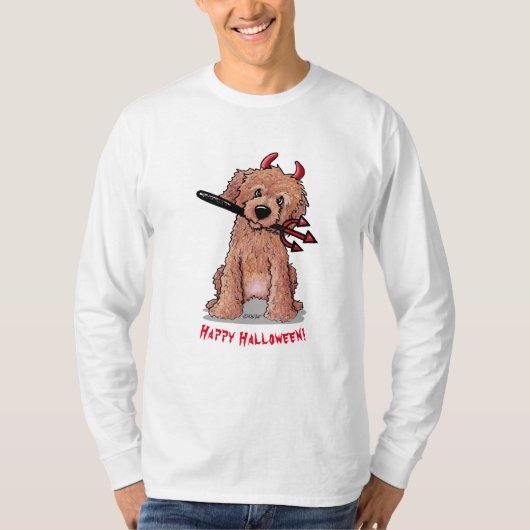 KiniArt Doodle Dog Halloween-T - Shirt (Vorderseite)