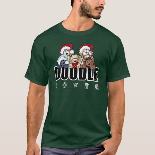 KiniArt Doodle Lover Christmas T-Shirt (Vorderseite)