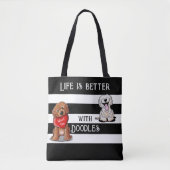 KiniArt DoodleMoji Tote Bag Tasche (Vorderseite)