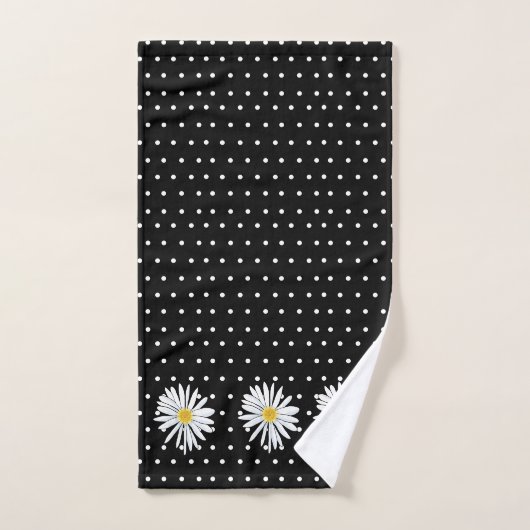 KiniArt Dotted Daisy Badhandtuch Set (Handtuch)