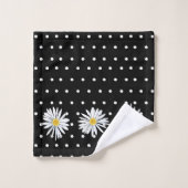 KiniArt Dotted Daisy Badhandtuch Set (Waschlappen)
