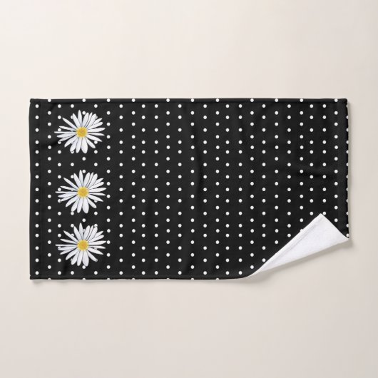 KiniArt Dotted Daisy Badhandtuch Set (Handtuch)