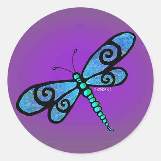 KiniArt Dragonfly Stickers (Vorderseite)