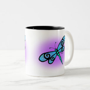KiniArt Dragonfly-Tasse Zweifarbige Tasse