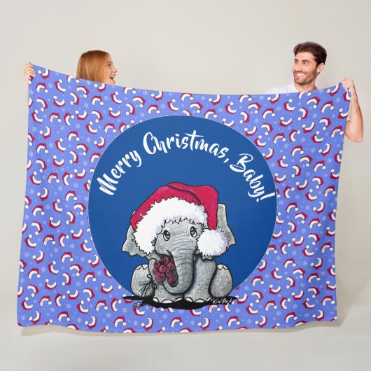 KiniArt Elephant Christmas Fleece Blanket (Beispiel)