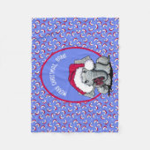 KiniArt Elephant Christmas Fleece Blanket (Vorderseite)