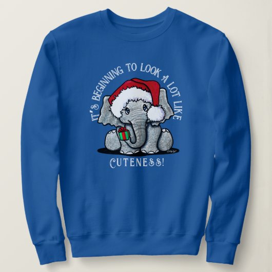 KiniArt Elephant Christmas Sweatshirt (Design vorne)
