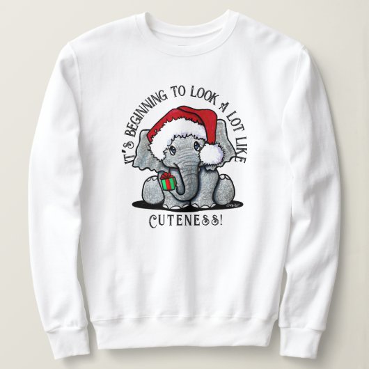KiniArt Elephant Christmas Sweatshirt (Design vorne)
