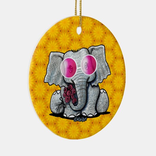 KiniArt Elephant Keramik Ornament (Rechts)