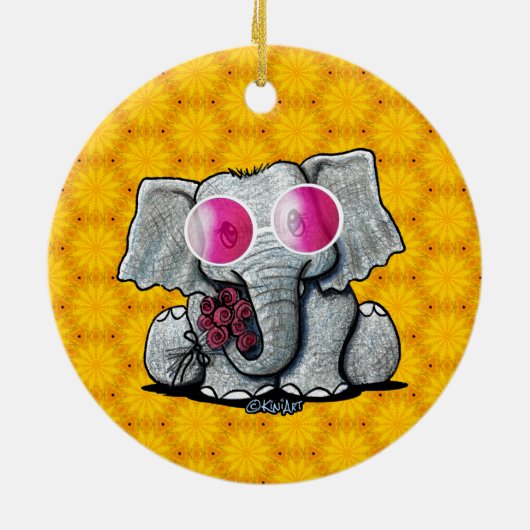 KiniArt Elephant Keramik Ornament (Hinten)