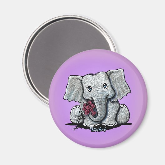 KiniArt Elephant Magnet (Vorderseite/Rückseite)