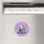 KiniArt Elephant Magnet (In Situ (Geschirrspüler))