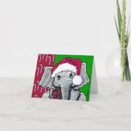 KiniArt Elephant Weihnachtskarte Feiertagskarte