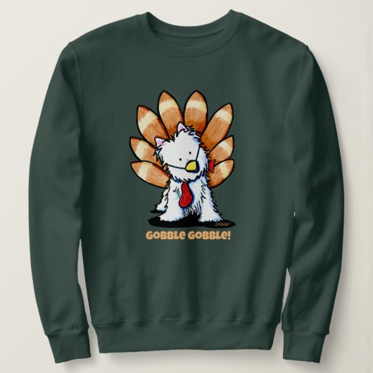 KiniArt Erntedank Westie Sweatshirt (Design vorne)