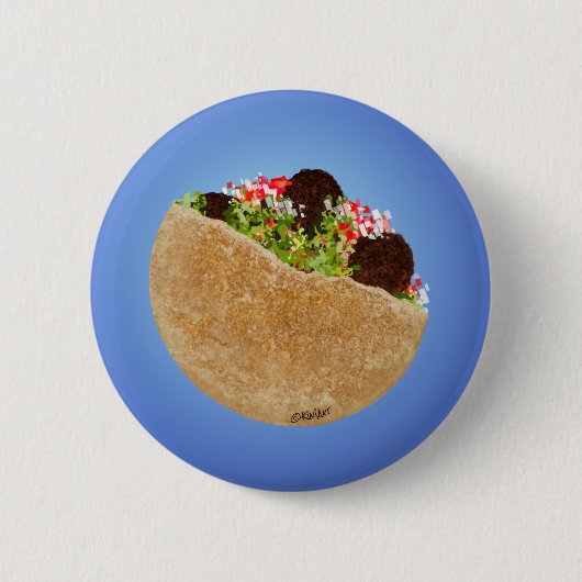 KiniArt Falafel Sandwich Button (Vorderseite)