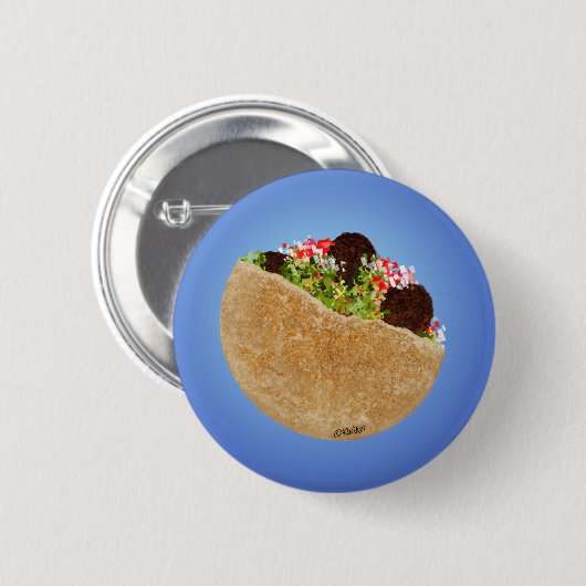 KiniArt Falafel Sandwich Button (Vorne & Hinten)