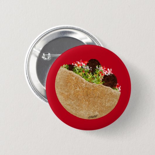 KiniArt Falafel Sandwich Button (Vorne & Hinten)