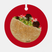 KiniArt Falafel Sandwich Ornament Aus Metall (Rückseite)