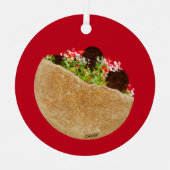 KiniArt Falafel Sandwich Ornament Aus Metall (Vorderseite)