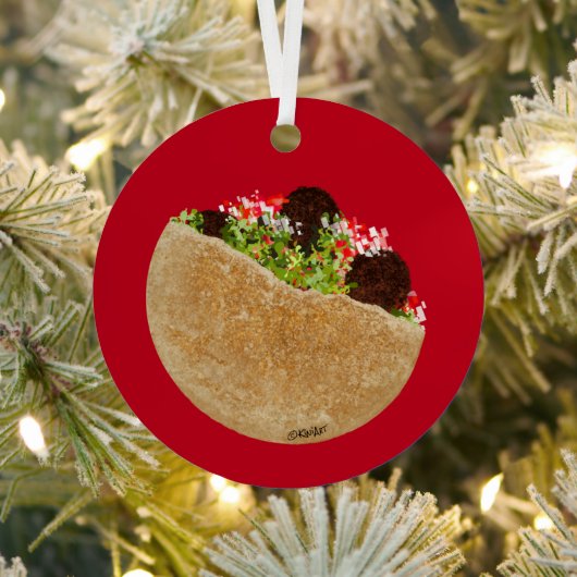 KiniArt Falafel Sandwich Ornament Aus Metall (InSitu)