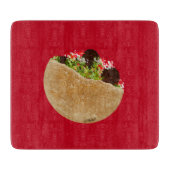 KiniArt Falafel Sandwich Schneidebrett (Vorderseite)