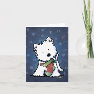 KiniArt Festive Westie Christmas Cards Feiertagskarte
