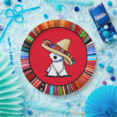 KiniArt Fiesta Westie Paper Plate Pappteller (Party)