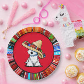 KiniArt Fiesta Westie Paper Plate Pappteller (Party)