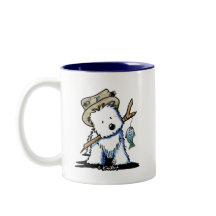 KiniArt Fishing Westie-Tasse