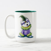 KiniArt Flapper Westie Zweifarbige Tasse (Links)