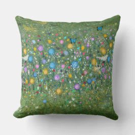 KiniArt Flower Garden Birds Schmetterlinge Kissen