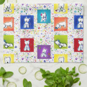 KiniArt Flowerbox Westies Geschirrtuch (Gefaltet)