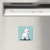 KiniArt Fluffy Hintern Westie Magnet (In Situ (Geschirrspüler))