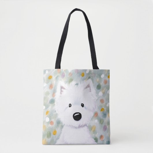 KiniArt Fluffy Westie Impressionen Tasche (Vorderseite)
