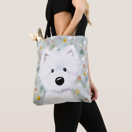 KiniArt Fluffy Westie Impressionen Tasche (Von Nahem)