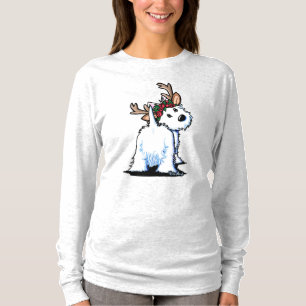 KiniArt Fluffybutt Westie Rentier T-Shirt