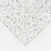 KiniArt French Bulldog Fleece Blanket (Ecke)
