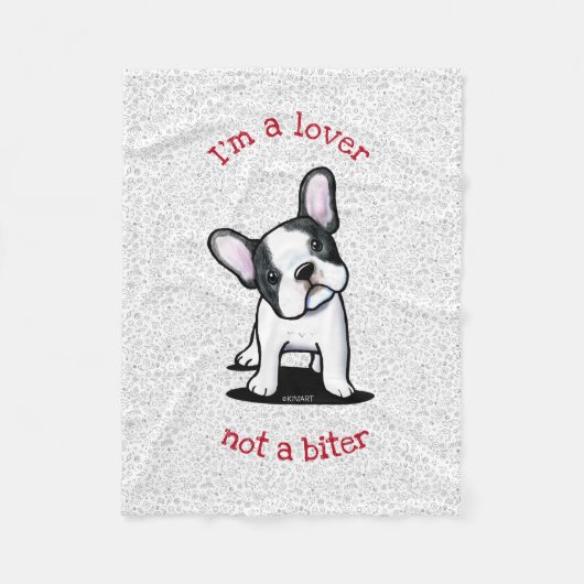 KiniArt French Bulldog Fleece Blanket (Vorderseite)