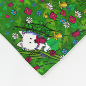 KiniArt Garden Westies Fleece Blanket (Ecke)