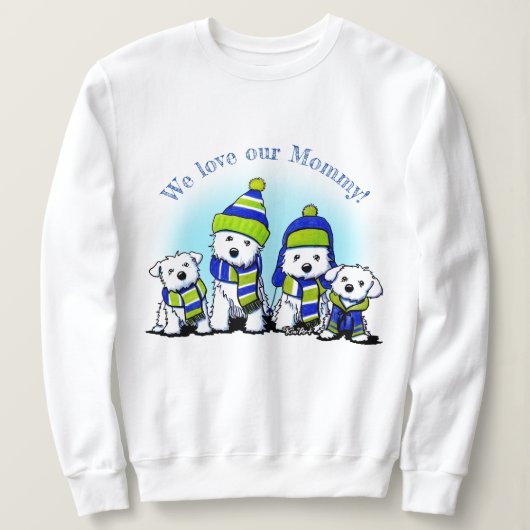 KiniArt Gemütliche Crew Hunde Sweatshirt (Design vorne)