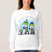 KiniArt Gemütliche Crew Hunde Sweatshirt (Vorderseite)